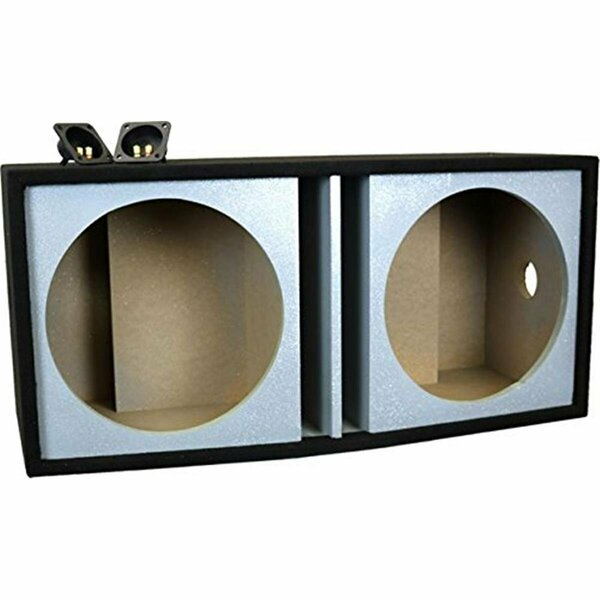 Serviceservicio 2X15ROUND Double 15 in. Vented Round Woofer Empty Car Speaker Box SE3231956